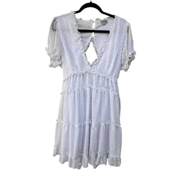 Justify White Swiss Dot Dress size XL - Picture 2 of 8